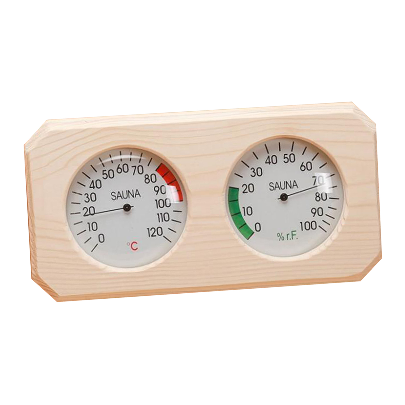 2 In 1 Wooden Sauna Hygrothermograph Thermometer Easy To Read Accessory