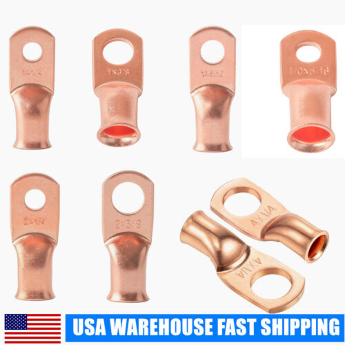 Battery Wire Welding Cable Bare Copper Lug Ring Terminals