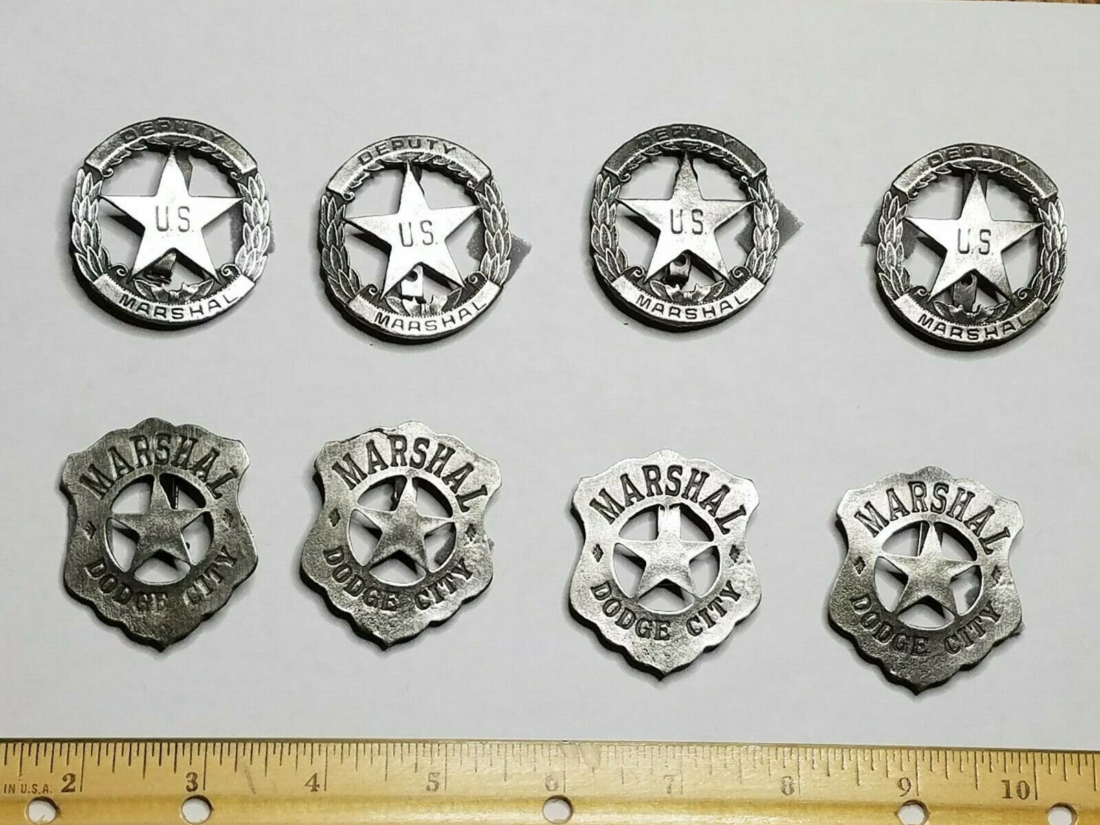 Set Of 8 Western Badges - Western  (dk12d)