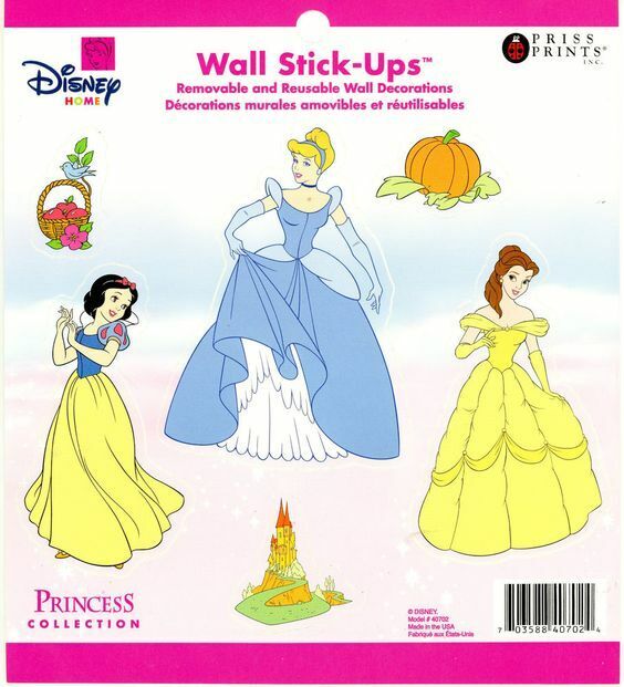 Disney Princess Wall Stick-ups Cinderella, Snow White, Sleeping Beauty (aurora)