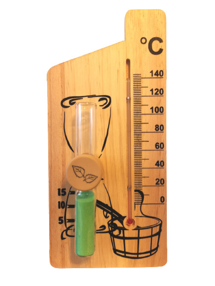 Sauna Thermometer Sand Timer Hourglass 2 In 1