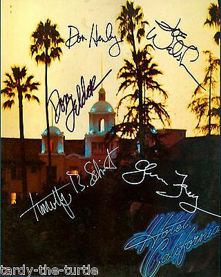 The Eagles 8 x 10 Autograph Reprint Glenn Frey Don Henley Joe Walsh Don Felder +
