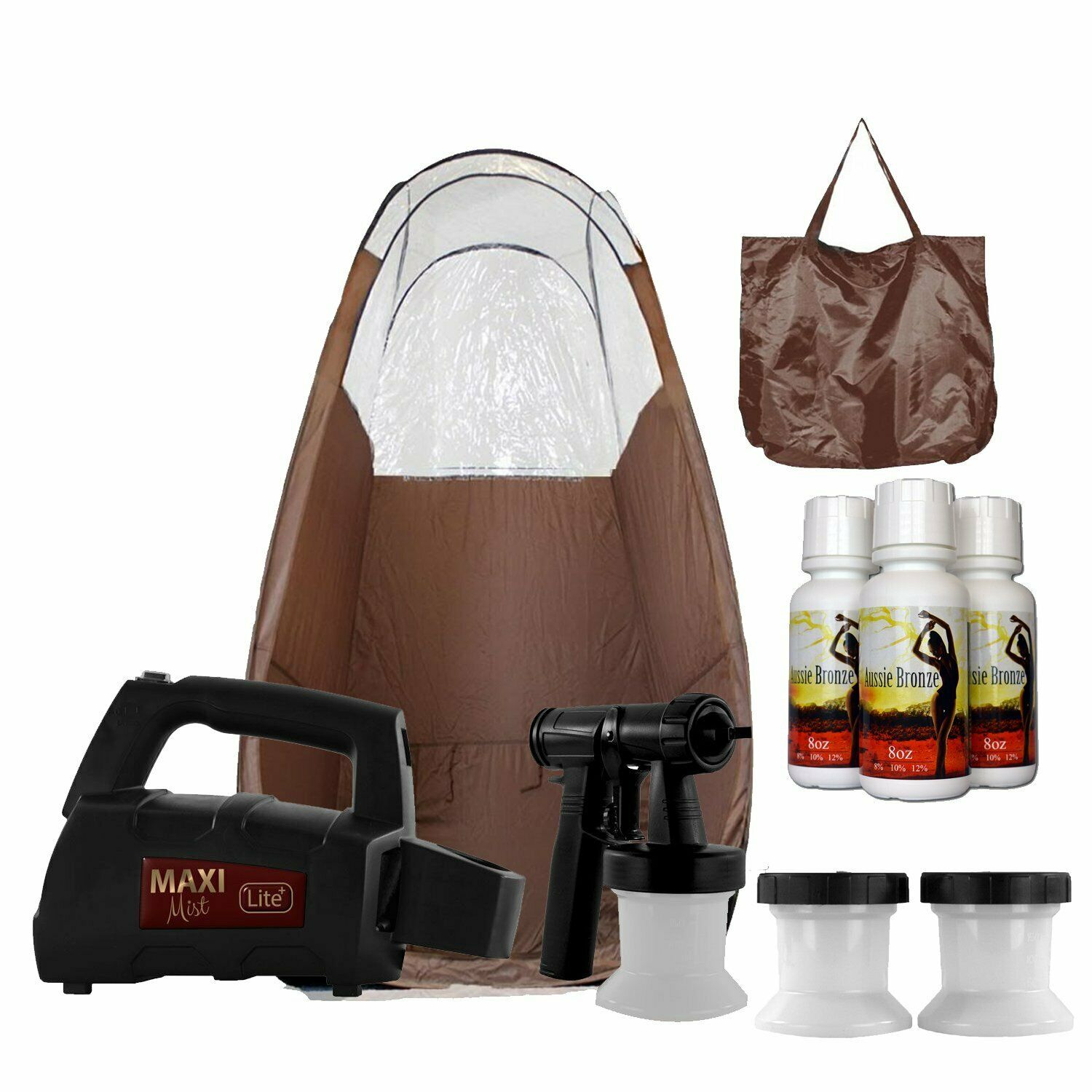 Maximist Lite Plus HVLP Sunless Spraytan kit w BrownTent and Tampa Bay Tan Spray