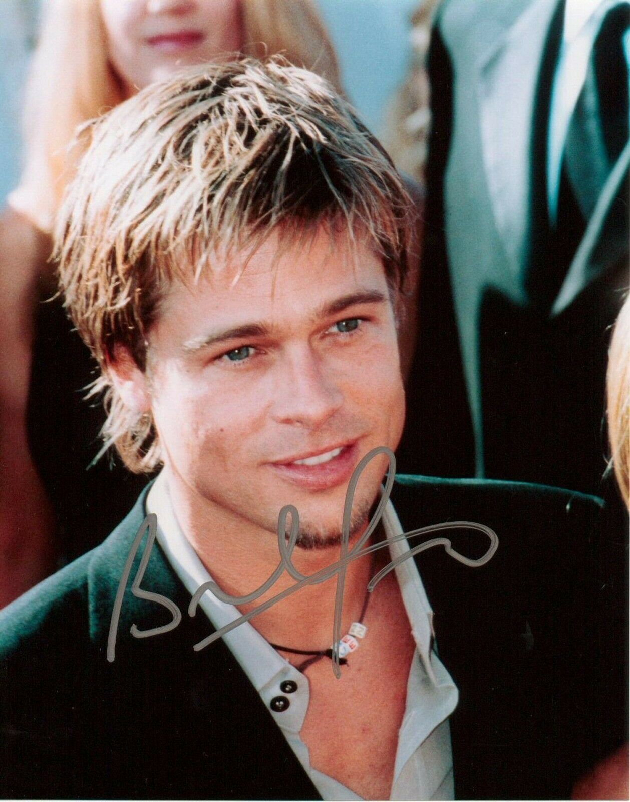Brad Pitt Reproduction Signature 8.50" X 11" Photo Free Clear Top Loader.
