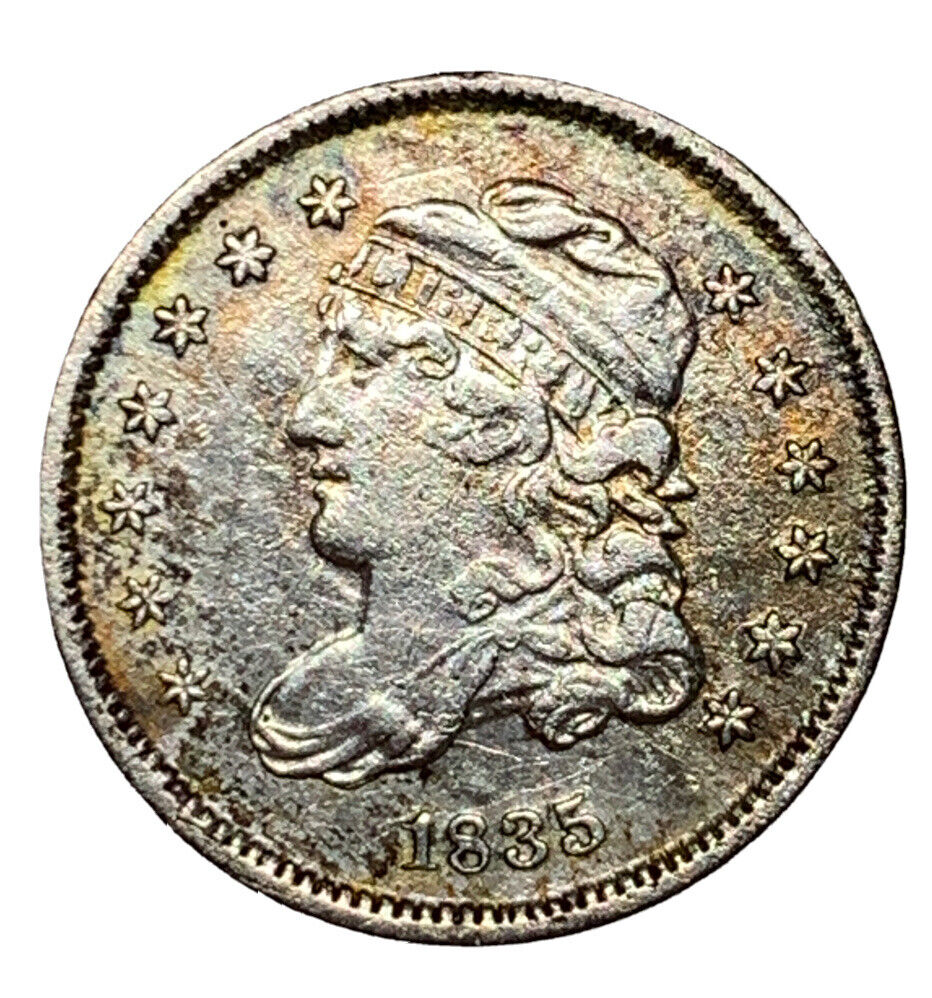 1835 Capped Bust Half Dime Vf/xf Details