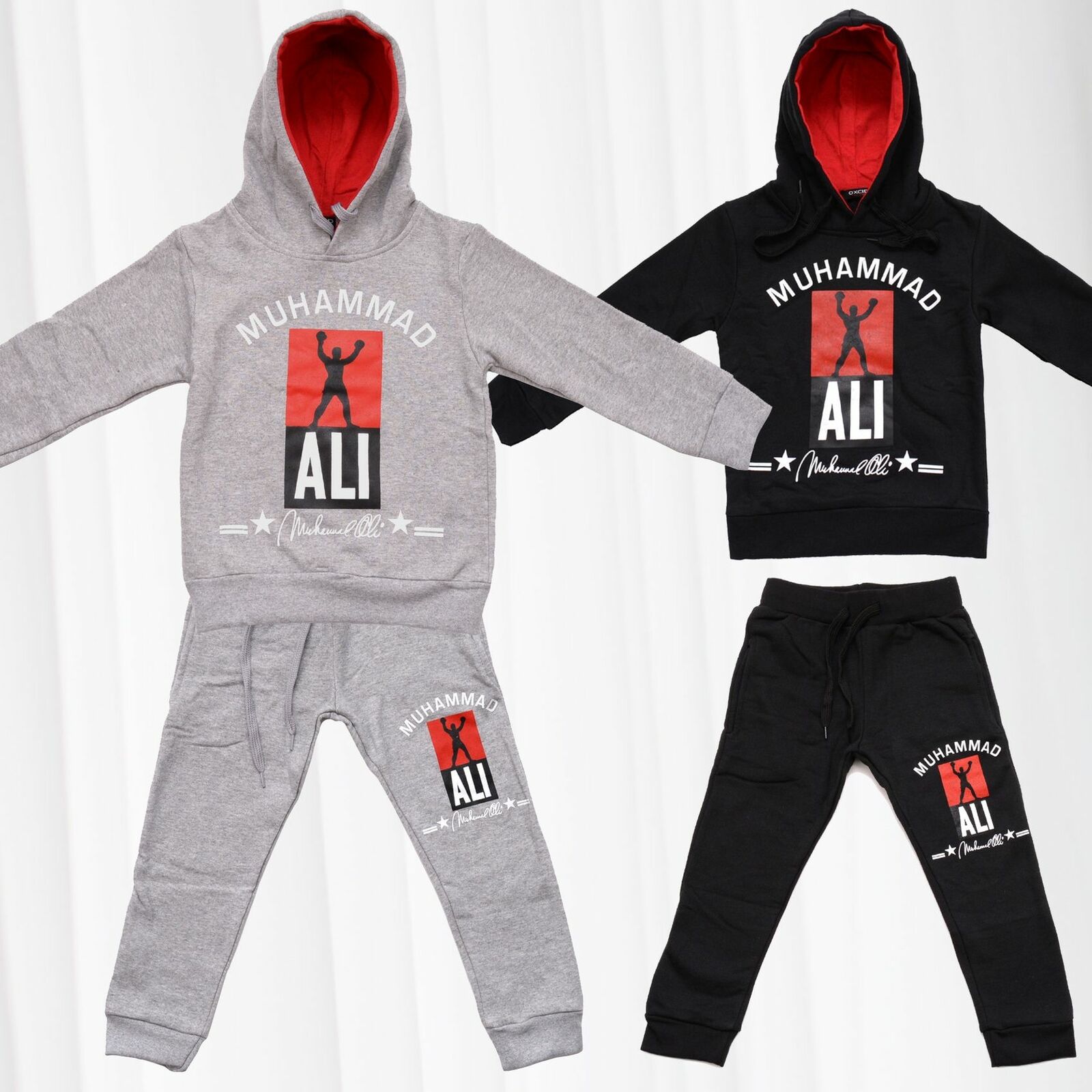 Kids Casual Tracksuit Boys Hoodie Sweatpant Box Legend Muhammad Ali Jogging Suit