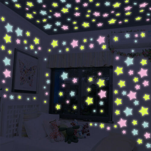 Glow In The Dark Luminous Stars Wall Stickers Art Decal Kid Room Decoration