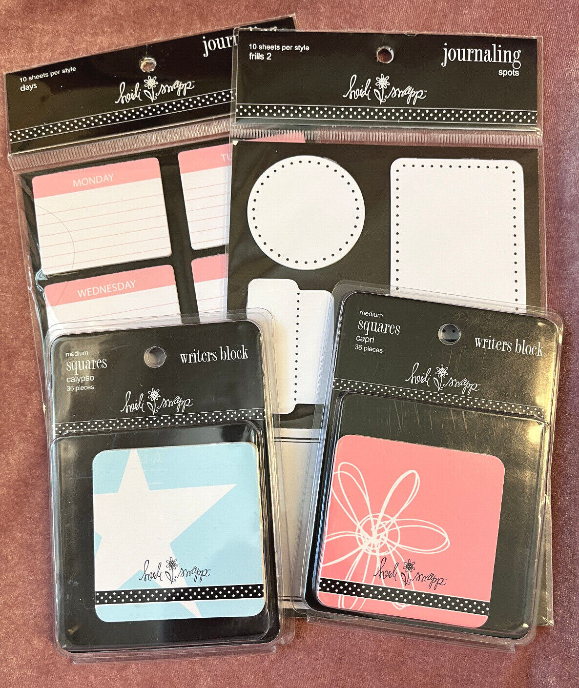 NEW mixed lot Heidi Swapp journaling supplies spots squares