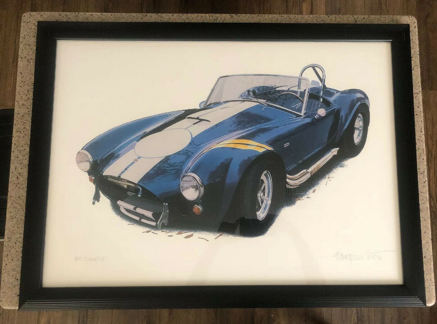 RARE!  427 Cobra Harold James Cleworth Signed Lithograph “Hors D’ Commerce”