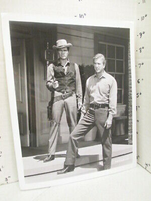 NBC The VIRGINIAN TV show promo photo 1960s western James Drury Leslie Nielsen