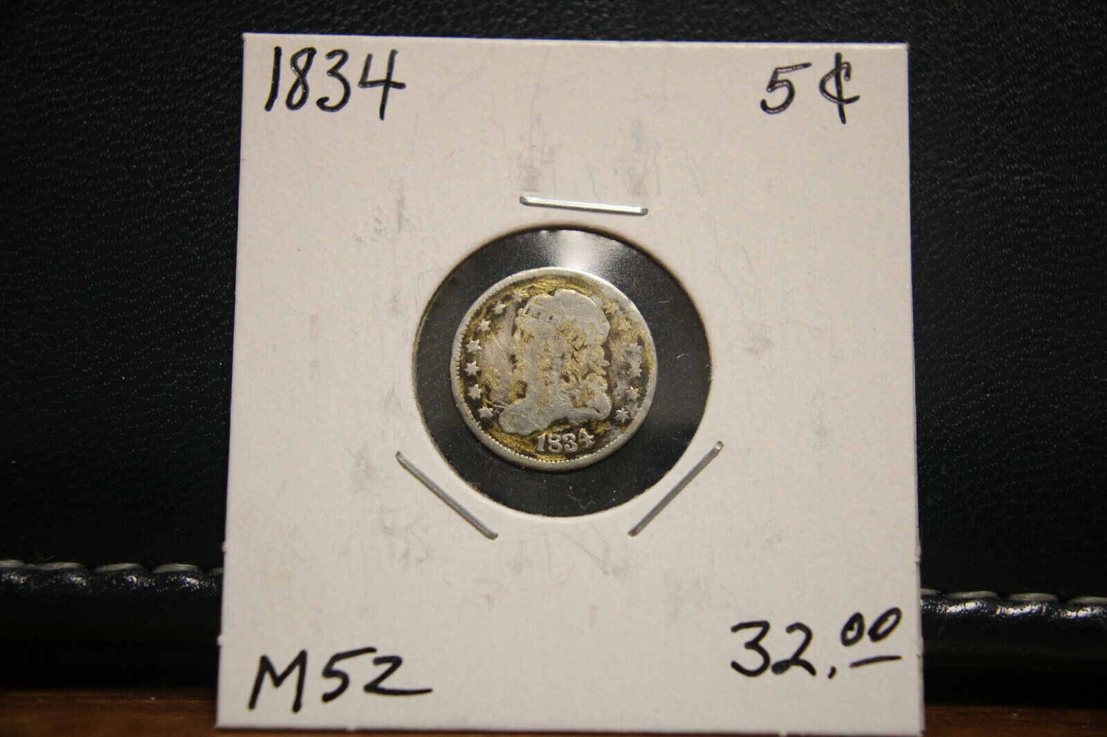 1834 Capped Bust Half Dime 5c Silver Lot M52