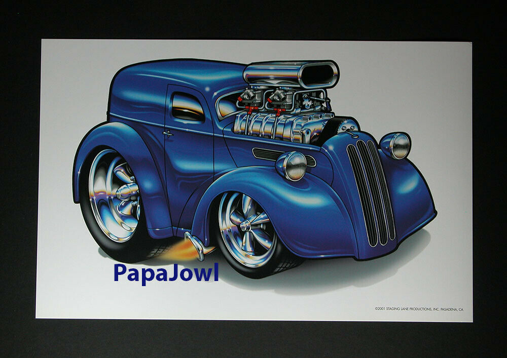 (10) Great Hot Rod Wall Art Muscle Machines Prints Posters Rohan Day 11" By 17"