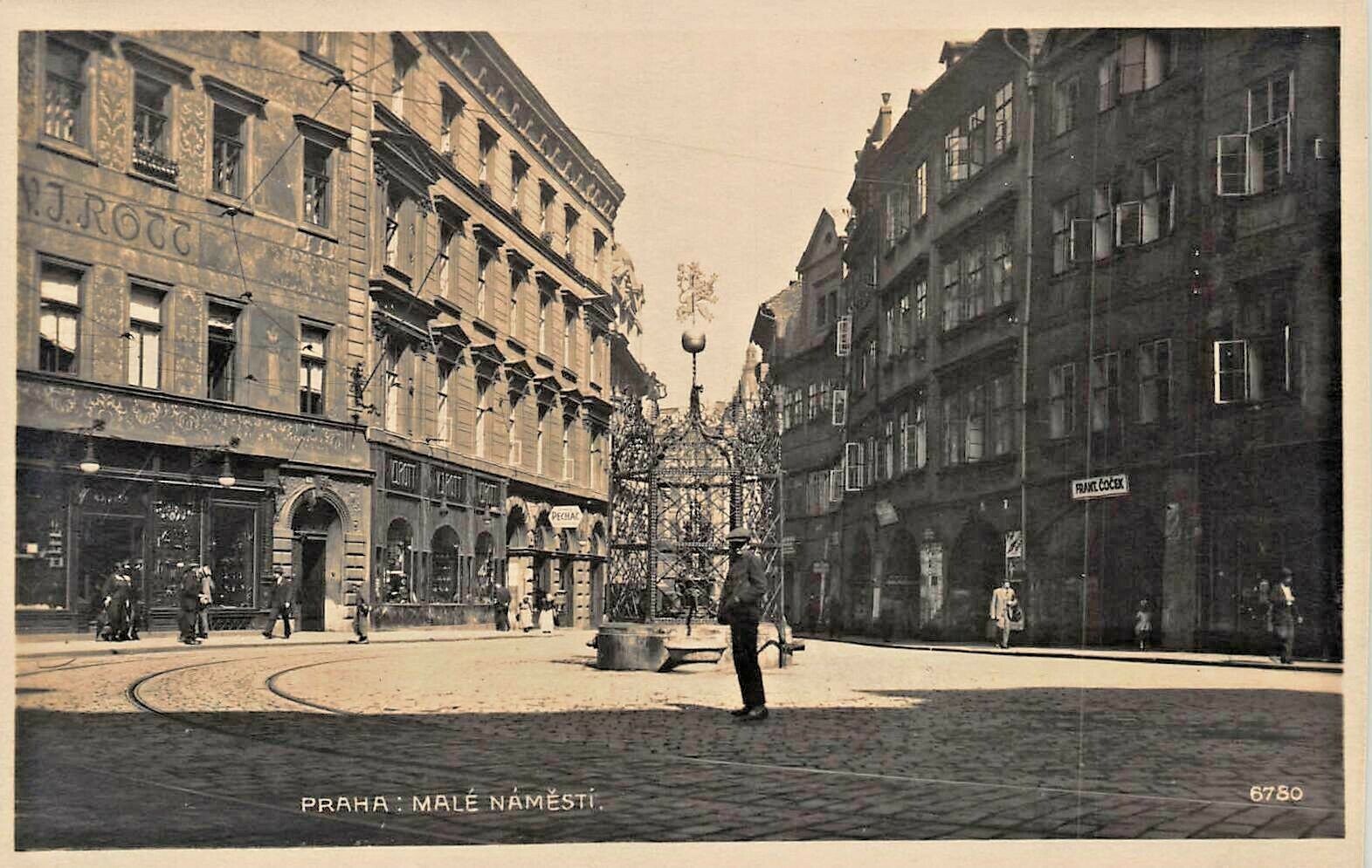 PRAHA PRAGUE CZECH REPUBLIC~MALE NAMESTI~1910s PHOTO POSTCARD
