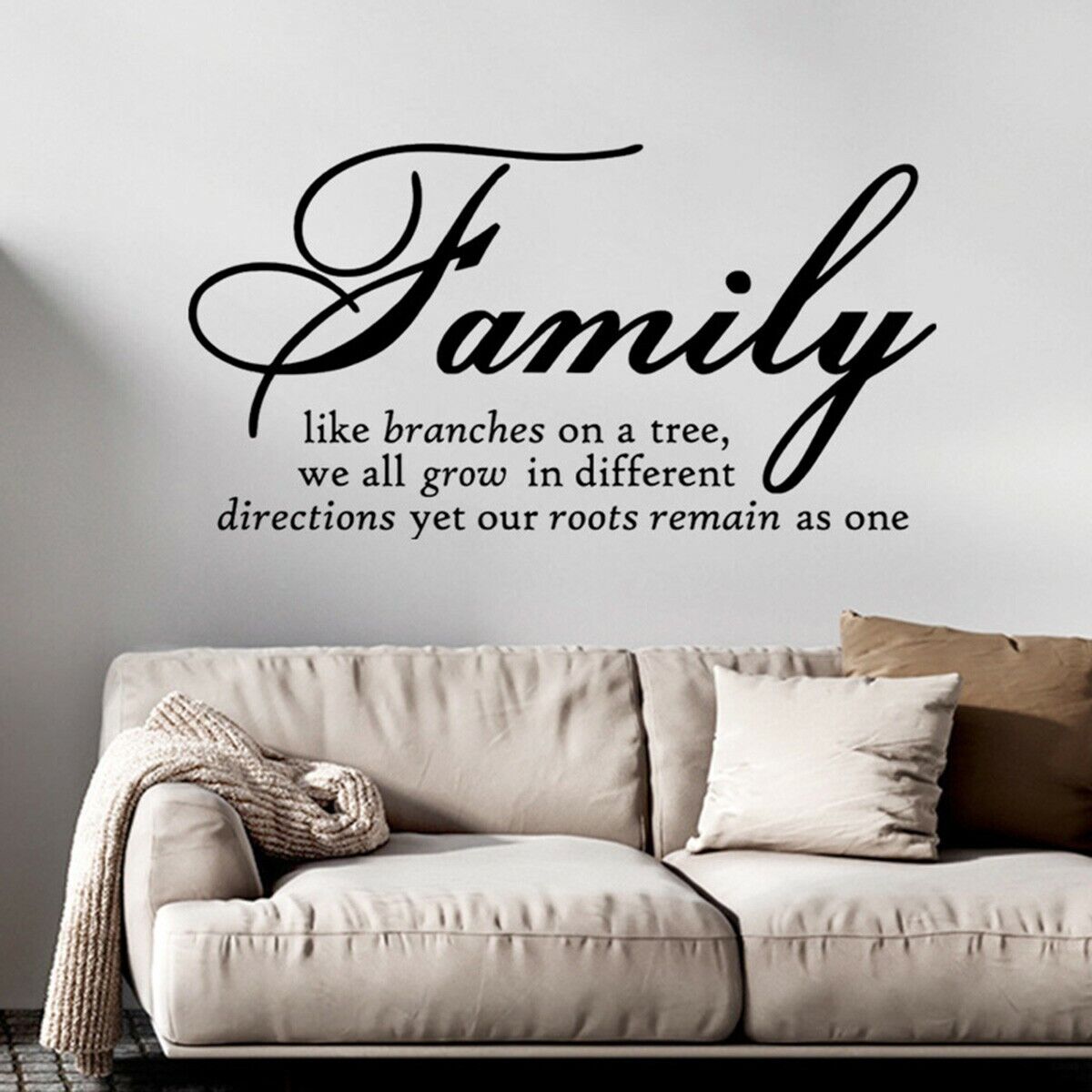Faith Love Family Wall Art Stickers Living Room Inspirational Quote Saying Decal