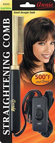 Hot & Hotter Electrical Straightening Comb- Medium Teeth, Small Temple, New!