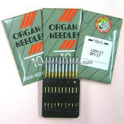 30 Titanium Organ 135x17 Dpx17 Sy3355 Sewing Machine Needles