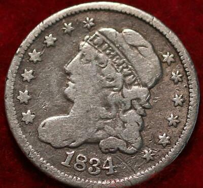 1834 Philadelphia Mint Silver Capped Bust Half Dime
