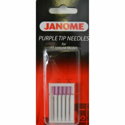 Janome Sewing Machine Purple Tip Needle 5 Count New