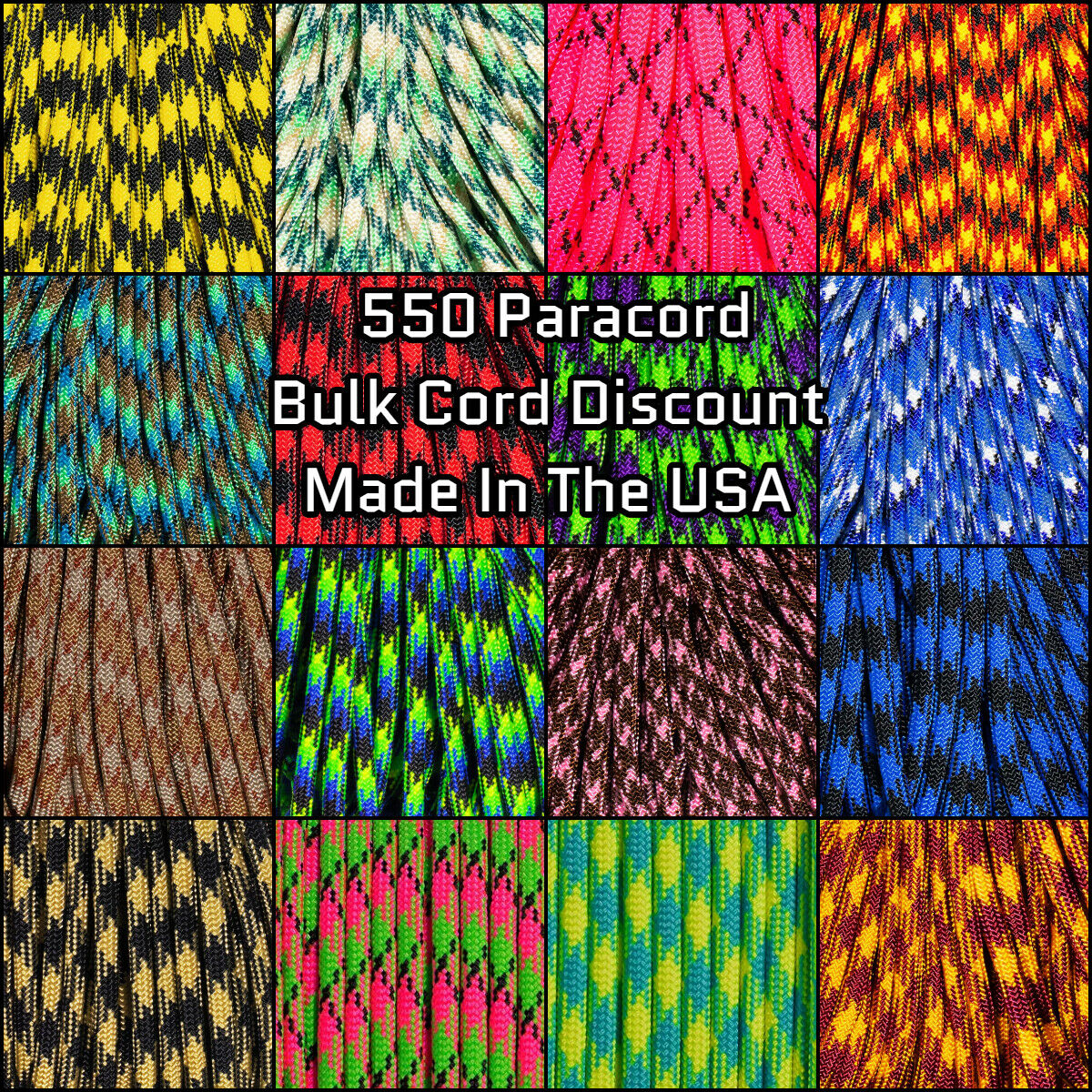 West Coast Paracord - 550 Paracord - Multicolor Styles - 100 Feet - Usa Made