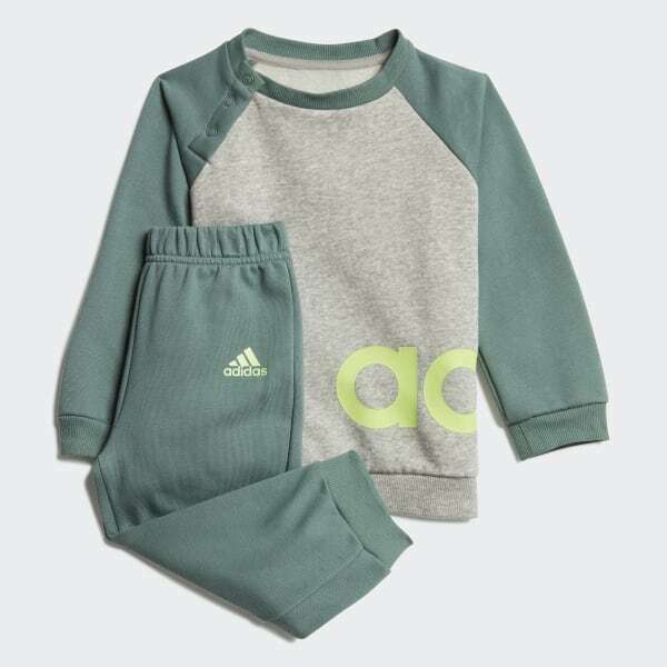 Adidas Suit Infant Cotton Fleece Crew-neck Art. Gd6172 Mod. I Lin Jogg Fleece