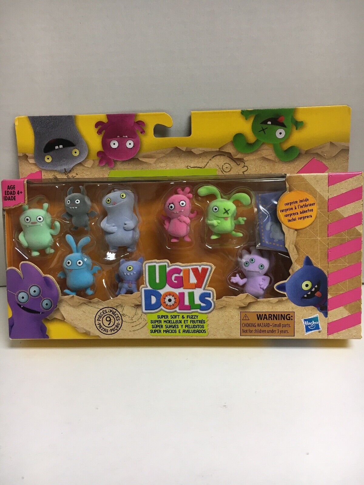 New Hasbro 8 Mini Ugly Dolls Super Soft Fuzzy Collectables with Surprise