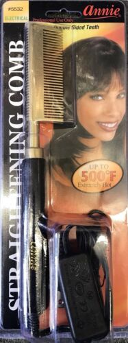 New Annie Electrical Straightening Comb Medium Double Sided Teeth- 500f Hot 5532