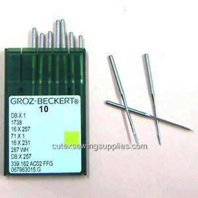10 Groz Beckert DBX1 16X231 16X257 16X95 1738 Sewing Machine Needles