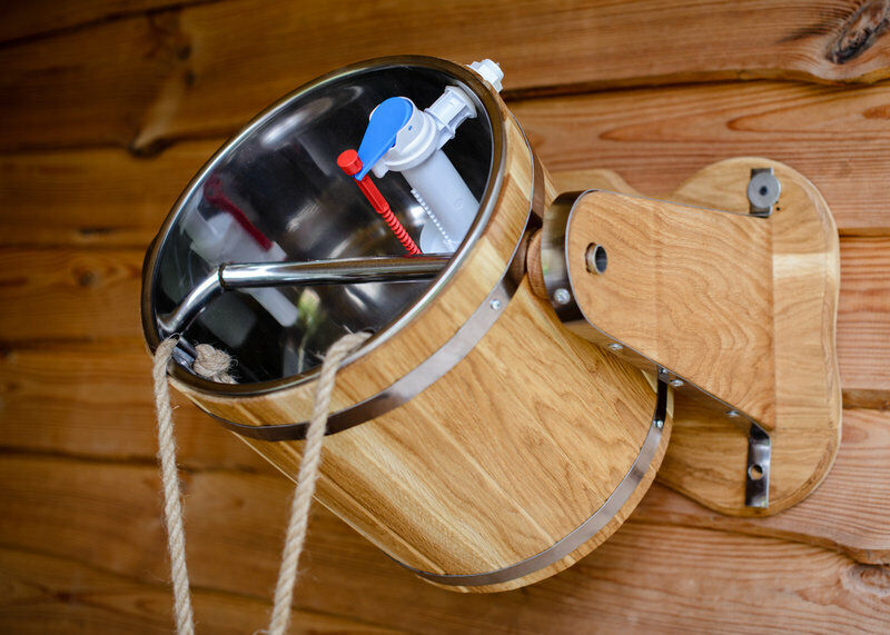 Sauna Shower Bucket with Metal Insert, Sauna Cold Shower, Wooden Bath Bucket