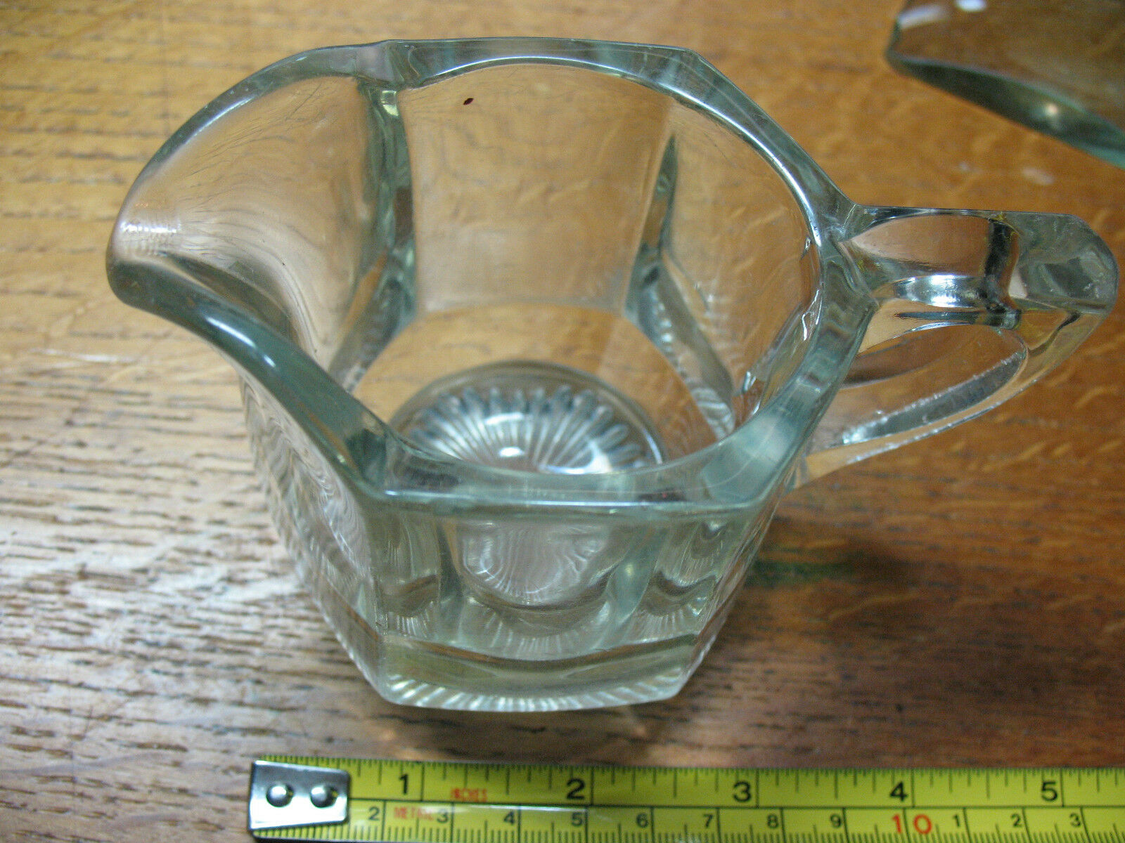 Vintage  Heavy  Pressed  Glass  Creamer   Federal  Design