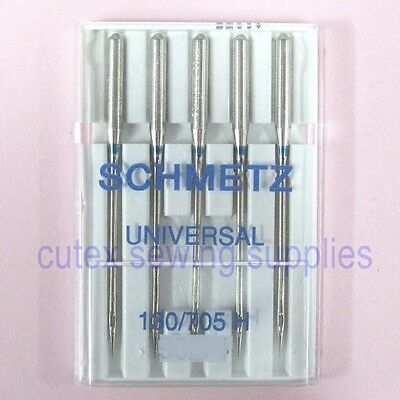 Schmetz 130/705H 15X1 HAX1 Universal Needle For Home Sewing Machines - 5 Pk