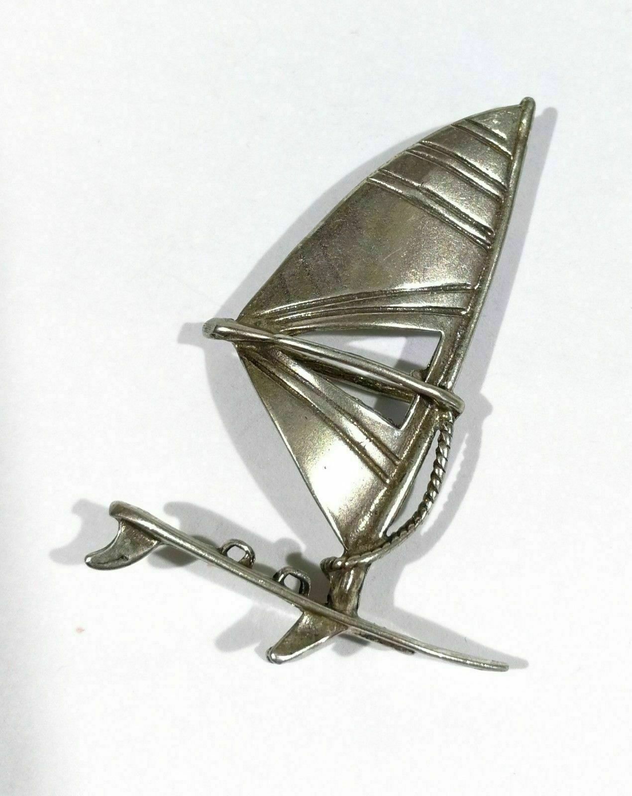 Vintage miniature surfboard solid silver 800 - 5,9g