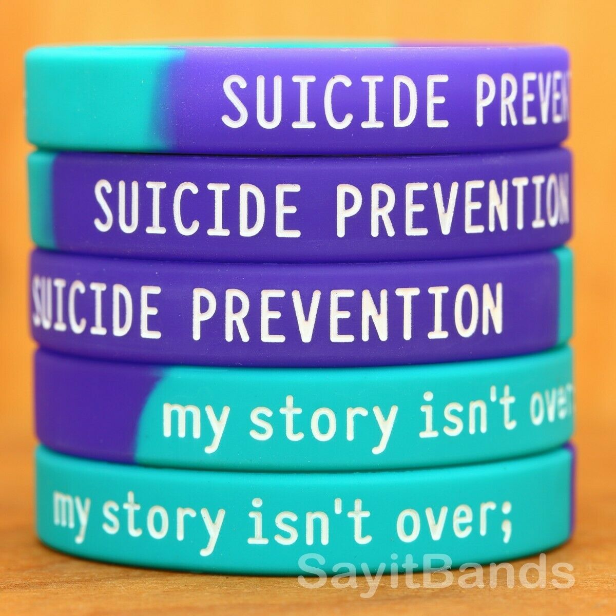 Suicide Prevention Awareness Wristbands - my story isn't over ; Bracelet Lot