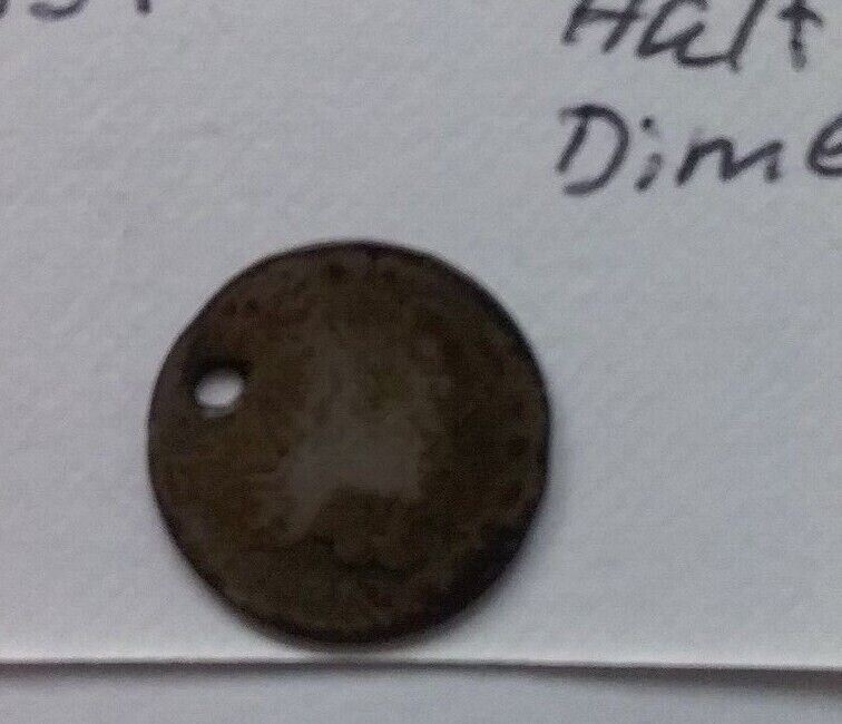 1831 Capped Bust Half Dime -Highly Circulated w/Hole
