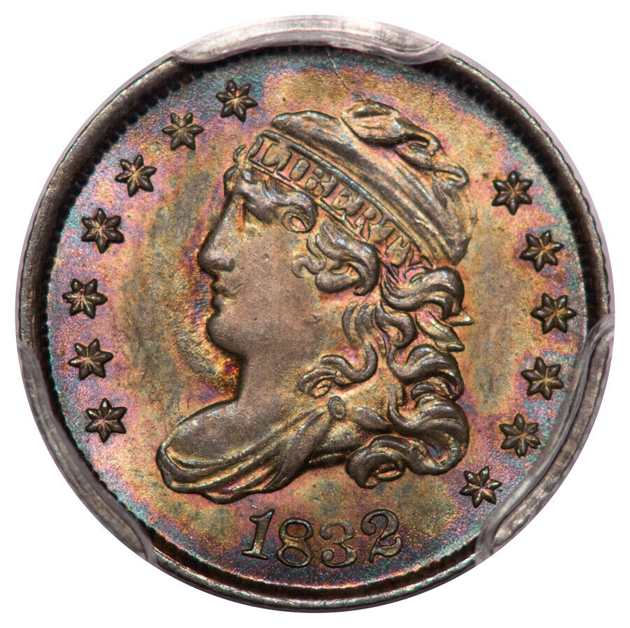1832 Lm4 H10c Capped Bust Half Dime Pcgs Ms66+ (cac)
