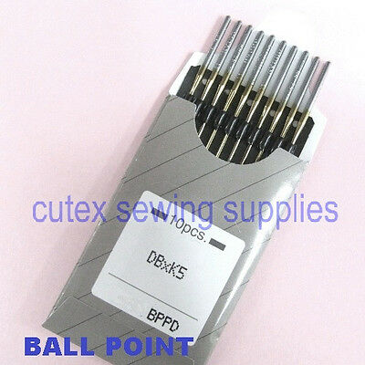 10 Organ Titanium Ball Point DBXK5 Commercial Embroidery Sewing Machine Needles