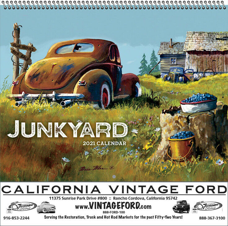 Junkyard Calendar 2021 By Dale Klee / Vintage Ford