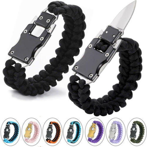 Paracord Folding Knife Bracelet Survival Cord Emergency Tactical Edc Bracelet