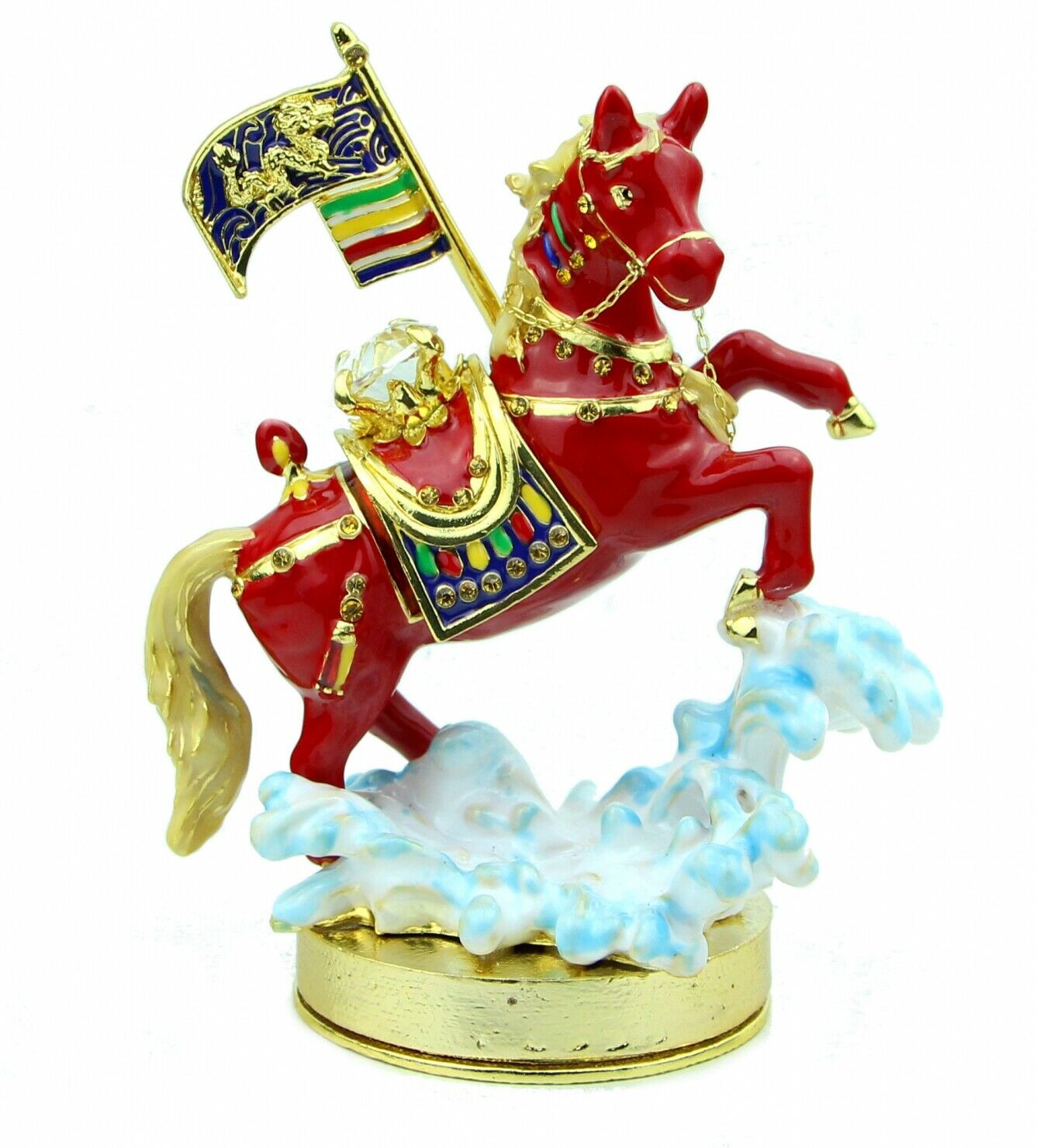Feng Shui Bejeweled Windhorse Over The Sea