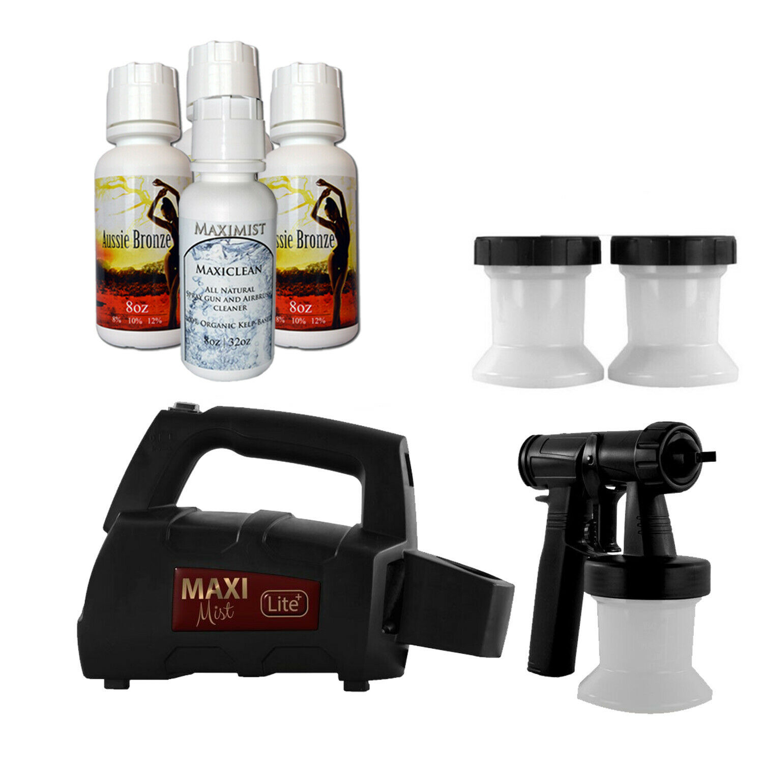 Maximist Lite Plus Sunless machine with Tampa Bay Tan Solution and Gun Cleaner