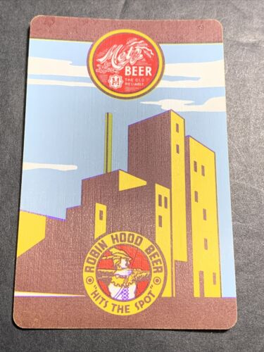 Metz Robin Hood Beer Single Playing Swap Card Omaha Nebraska