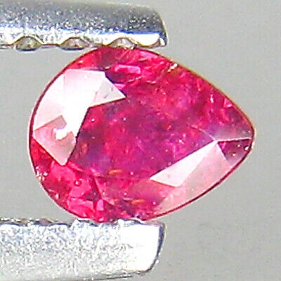 0.22ct Unheated ! Natural Red Ruby Gemstone From Mozambique