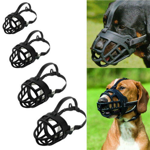 Dog Muzzle Soft Basket Silicone Muzzle Prevent Biting Chewing and Barking Collar