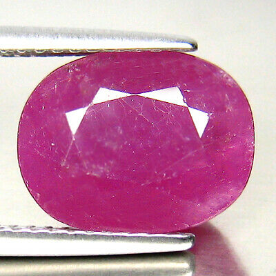 7.05ct Unheated Reddish Pink Ruby Gemstone From Mozambique