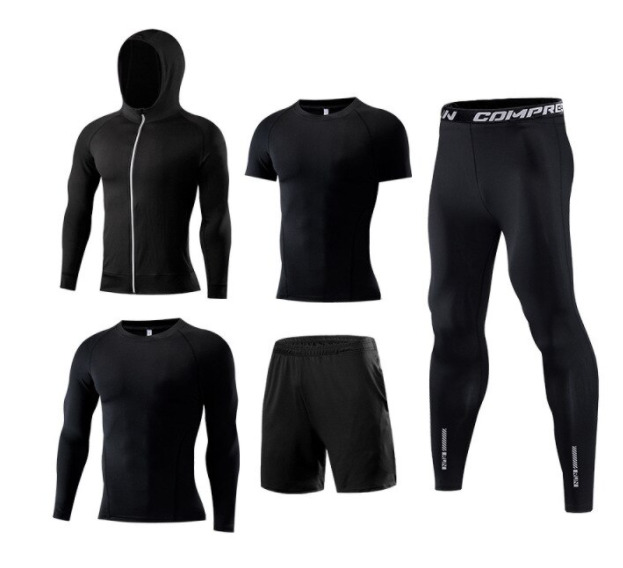 Youth Compression Base Layers Top Leggings Shorts Skins Set For Sports