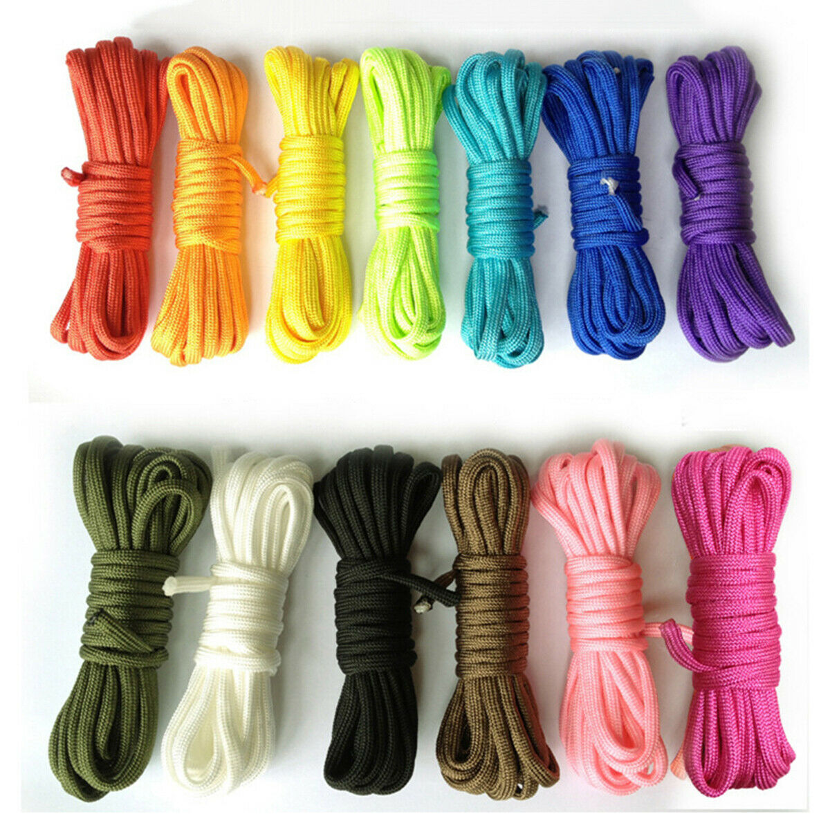 200 Colors 50-100ft 4mm 550 Paracord Micro Cord Parachute Cord Tent Lanyard Rope