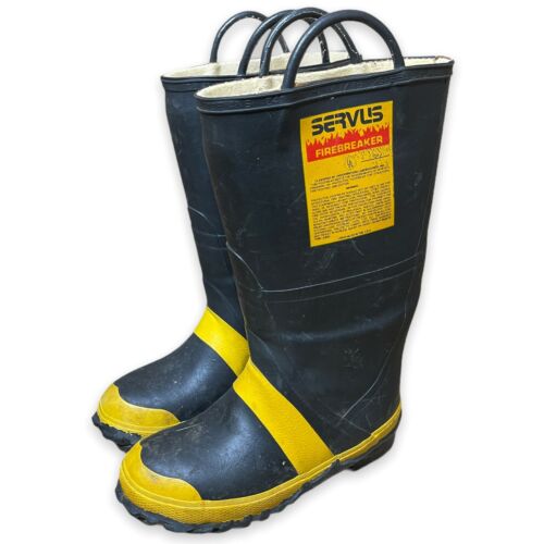 Servus Firefighter Firebreaker Fire Boots Mens Size 8 M /9w Steel Toe Usa Made