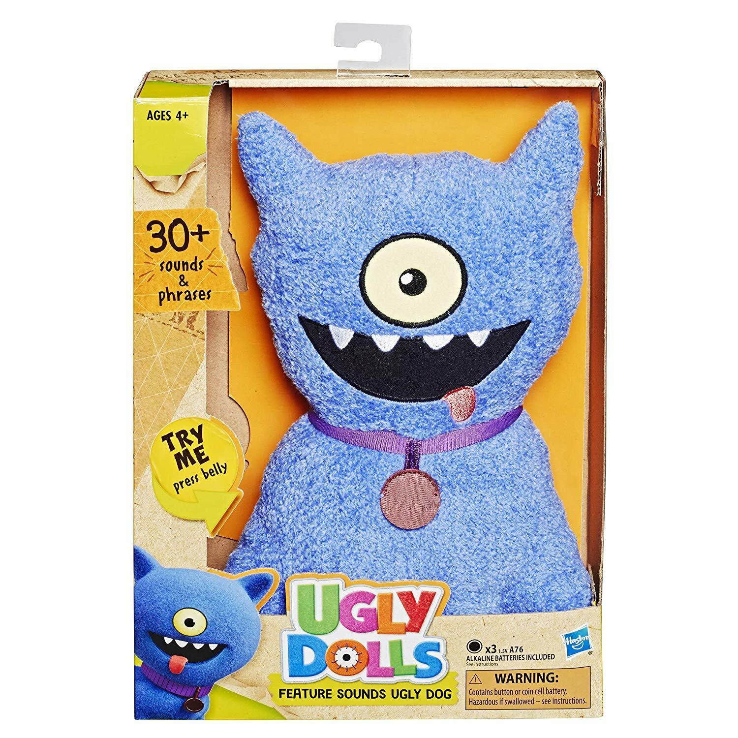 UglyDolls Feature Sounds Ugly Dog  Stuffed Plush Toy that Talks - 9.5 in