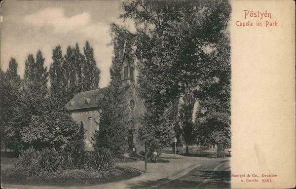 Slovakia Postyen Chapel In The Park Stengel & Co. Postcard Vintage Post Card
