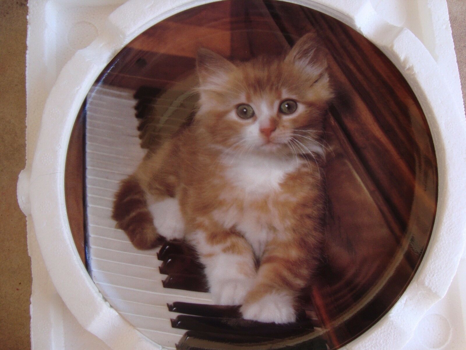 Kitten on the Keys Collector Plate #6376A Great  Music Gift 7.75
