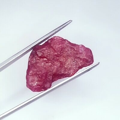 32.77 Ct Loose Gemstone Natural Red Beryl (bixbite) Uncut Rough Ggl Certified